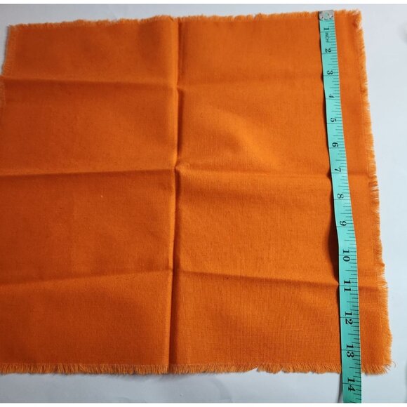 Set Of 5 Orange Cotton Cloth Napkins 14"x14" Eco-Friendly Reusable For Dining - Picture 3 of 4